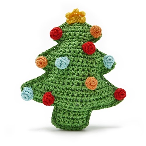 squeaky christmas tree dog toy