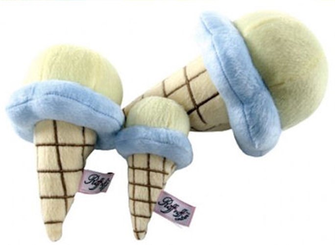 plush ice cream cone dog toy