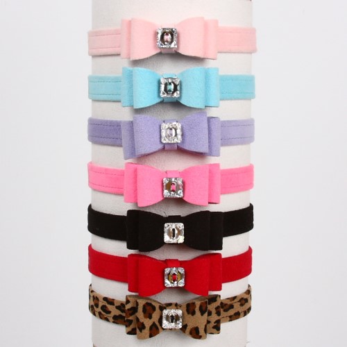 big bow dog collar