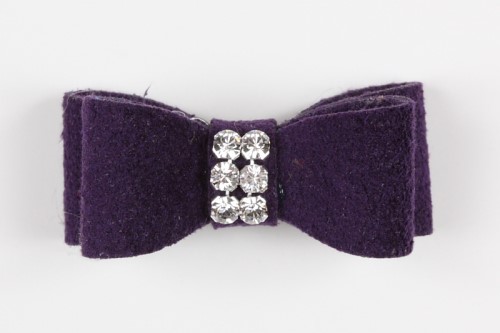 Giltmore Swarovski Crystal Ultrasuede Hair Bows by Susan Lanci