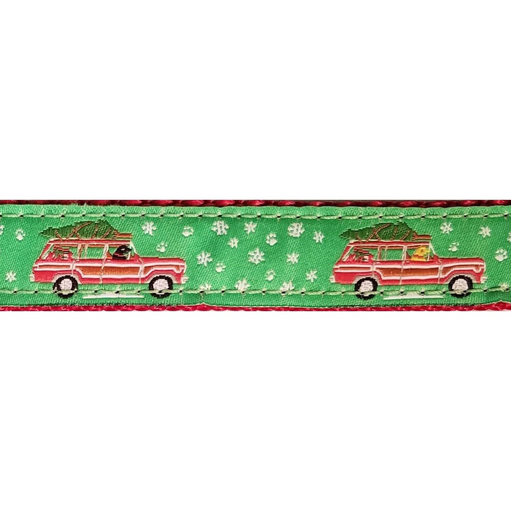 Christmas Wagon Collar, Lead & Harness 1.25 inch    wooflink, susan lanci, dog clothes, small dog clothes, urban pup, pooch outfitters, dogo, hip doggie, doggie design, small dog dress, pet clotes, dog boutique. pet boutique, bloomingtails dog boutique, dog raincoat, dog rain coat, pet raincoat, dog shampoo, pet shampoo, dog bathrobe, pet bathrobe, dog carrier, small dog carrier, doggie couture, pet couture, dog football, dog toys, pet toys, dog clothes sale, pet clothes sale, shop local, pet store, dog store, dog chews, pet chews, worthy dog, dog bandana, pet bandana, dog halloween, pet halloween, dog holiday, pet holiday, dog teepee, custom dog clothes, pet pjs, dog pjs, pet pajamas, dog pajamas,dog sweater, pet sweater, dog hat, fabdog, fab dog, dog puffer coat, dog winter jacket, dog col