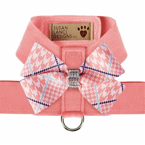 Peaches N' Cream Glen Houndstooth Nouveau Bow Tinkie Harness on Peaches N' Cream Roxy & Lulu, wooflink, susan lanci, dog clothes, small dog clothes, urban pup, pooch outfitters, dogo, hip doggie, doggie design, small dog dress, pet clotes, dog boutique. pet boutique, bloomingtails dog boutique, dog raincoat, dog rain coat, pet raincoat, dog shampoo, pet shampoo, dog bathrobe, pet bathrobe, dog carrier, small dog carrier, doggie couture, pet couture, dog football, dog toys, pet toys, dog clothes sale, pet clothes sale, shop local, pet store, dog store, dog chews, pet chews, worthy dog, dog bandana, pet bandana, dog halloween, pet halloween, dog holiday, pet holiday, dog teepee, custom dog clothes, pet pjs, dog pjs, pet pajamas, dog pajamas,dog sweater, pet sweater, dog hat, fabdog, fab dog, dog puffer coat, dog winter ja