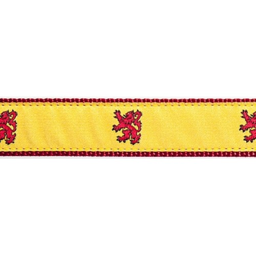 Scottish Rampant Lion Collar, Lead & Harness 1.25 inch  wooflink, susan lanci, dog clothes, small dog clothes, urban pup, pooch outfitters, dogo, hip doggie, doggie design, small dog dress, pet clotes, dog boutique. pet boutique, bloomingtails dog boutique, dog raincoat, dog rain coat, pet raincoat, dog shampoo, pet shampoo, dog bathrobe, pet bathrobe, dog carrier, small dog carrier, doggie couture, pet couture, dog football, dog toys, pet toys, dog clothes sale, pet clothes sale, shop local, pet store, dog store, dog chews, pet chews, worthy dog, dog bandana, pet bandana, dog halloween, pet halloween, dog holiday, pet holiday, dog teepee, custom dog clothes, pet pjs, dog pjs, pet pajamas, dog pajamas,dog sweater, pet sweater, dog hat, fabdog, fab dog, dog puffer coat, dog winter jacket, dog col