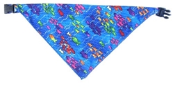 Bandana Dog Collars - Go Fish wooflink, susan lanci, dog clothes, small dog clothes, urban pup, pooch outfitters, dogo, hip doggie, doggie design, small dog dress, pet clotes, dog boutique. pet boutique, bloomingtails dog boutique, dog raincoat, dog rain coat, pet raincoat, dog shampoo, pet shampoo, dog bathrobe, pet bathrobe, dog carrier, small dog carrier, doggie couture, pet couture, dog football, dog toys, pet toys, dog clothes sale, pet clothes sale, shop local, pet store, dog store, dog chews, pet chews, worthy dog, dog bandana, pet bandana, dog halloween, pet halloween, dog holiday, pet holiday, dog teepee, custom dog clothes, pet pjs, dog pjs, pet pajamas, dog pajamas,dog sweater, pet sweater, dog hat, fabdog, fab dog, dog puffer coat, dog winter jacket, dog col