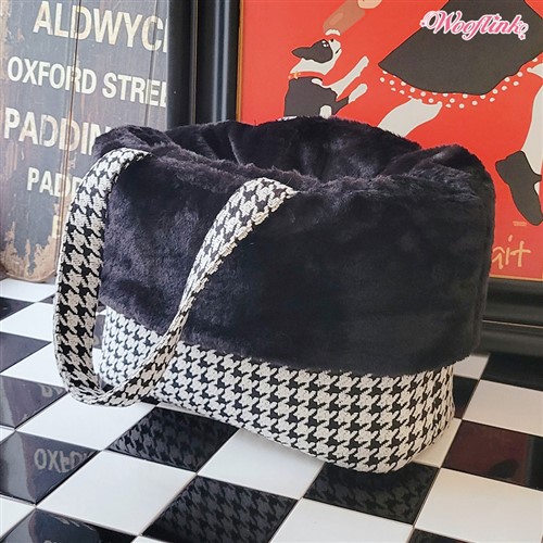 Luxe Collection | The Ultimate Dog Walking Bag | Blue Houndstooth